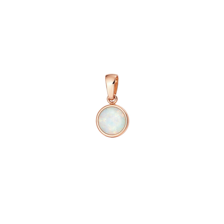 Rose Gold Pendant With Opal