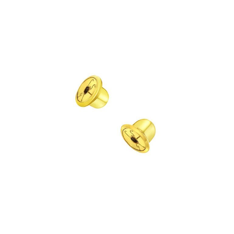 Yellow gold replacement screw backs