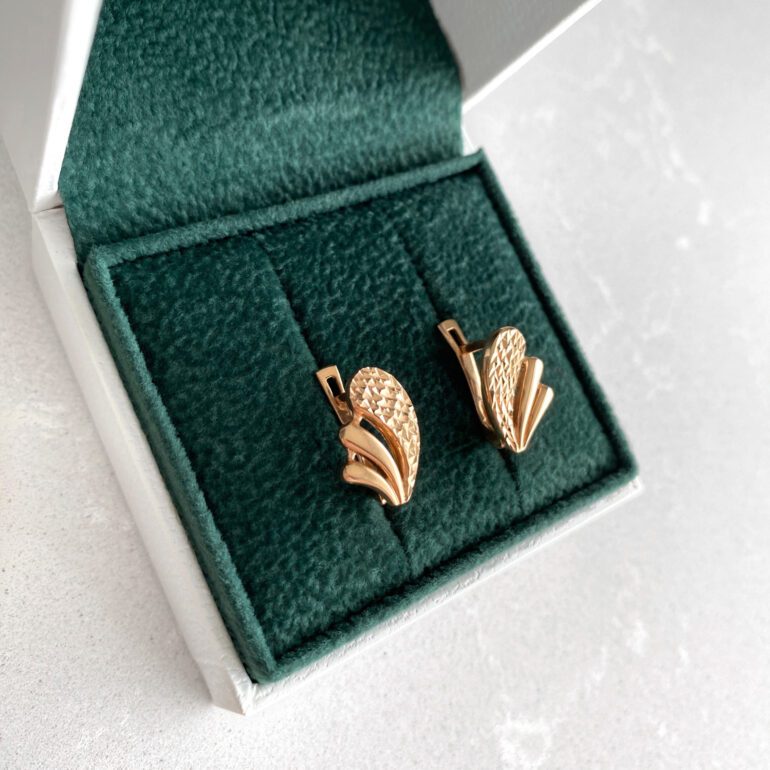 Rose gold earrings