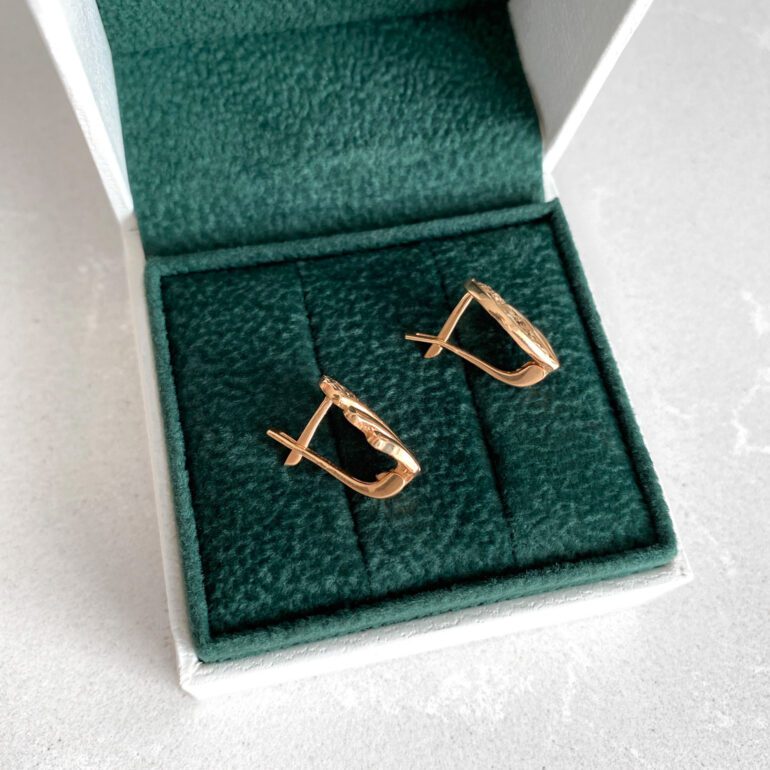 Rose gold earrings