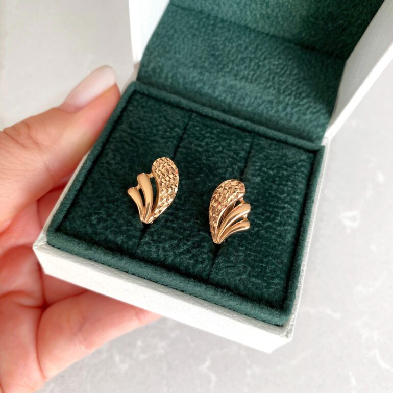 Rose gold earrings