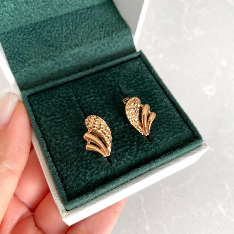 Rose gold earrings