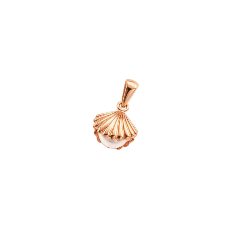 Rose Gold Pendant With Pearl
