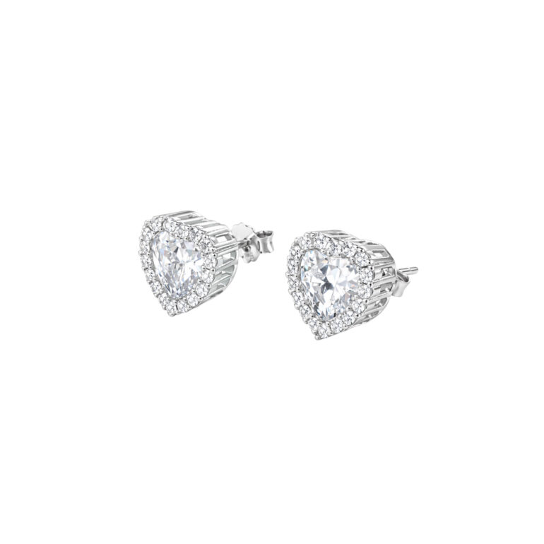 Sterling Silver Earrings With Cubic Zirconia