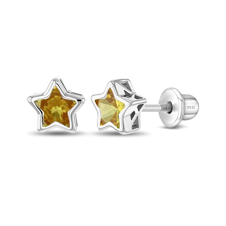 Sterling silver earrings for kids – stars