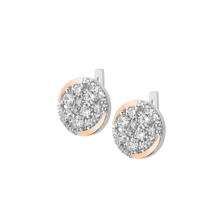 Gold plated sterling silver earrings with cubic zirconia