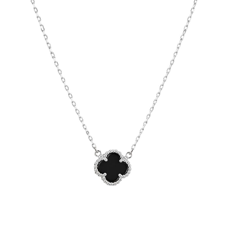 Sterling Silver Necklace - Four-leaf clover