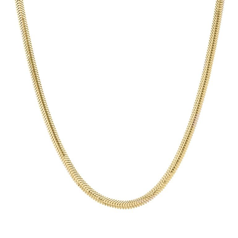 Yellow gold snake chain (flat)