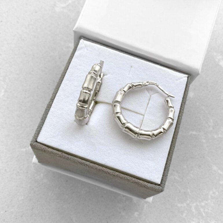 Sterling silver hoop earrings