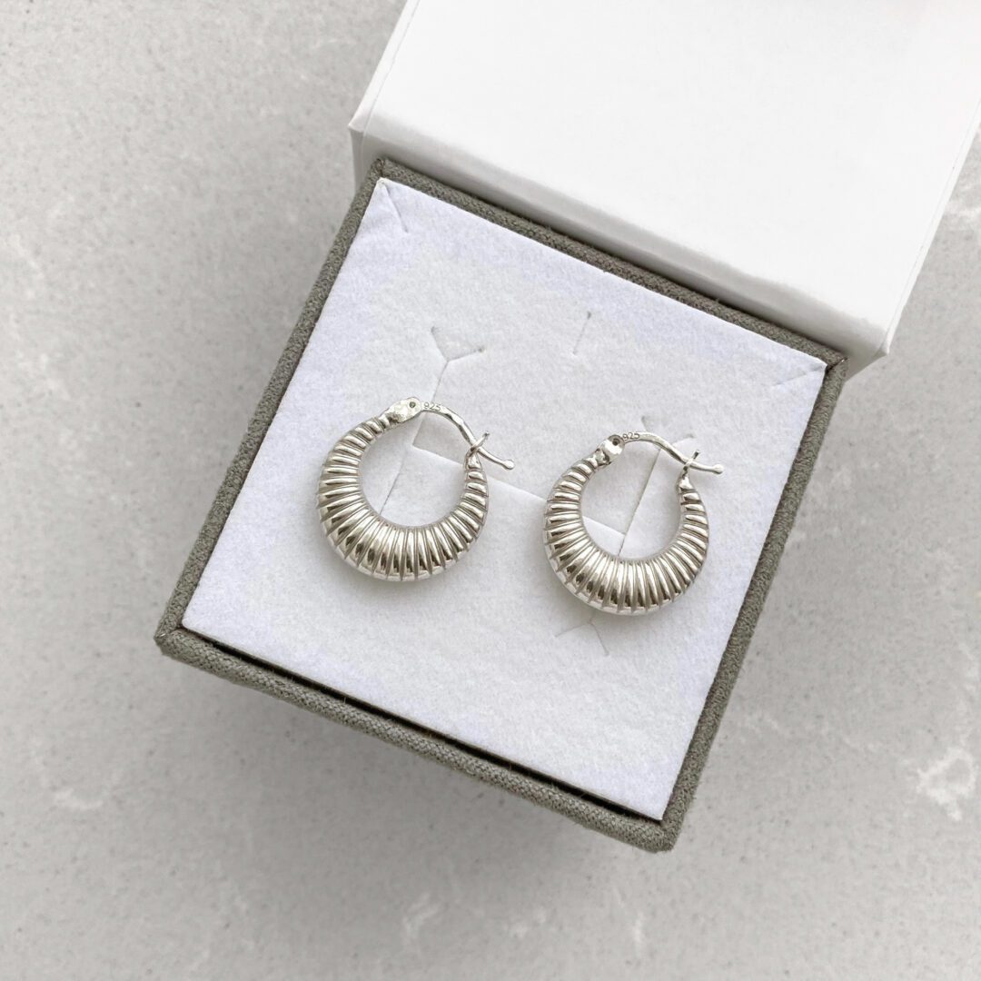 Sterling silver hoop earrings