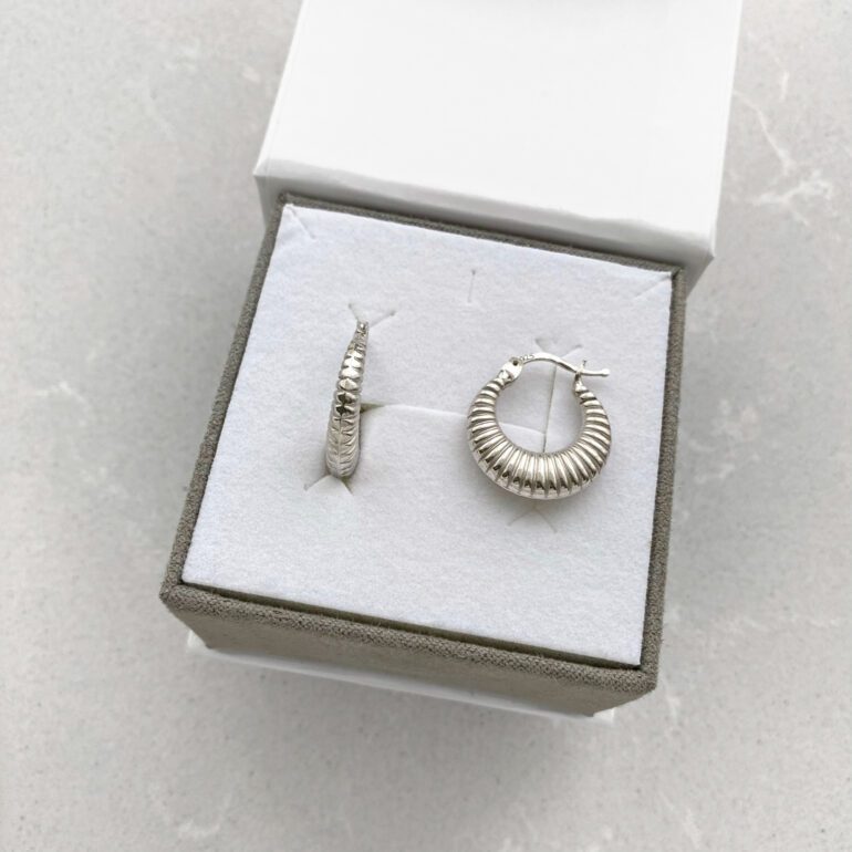 Sterling silver hoop earrings