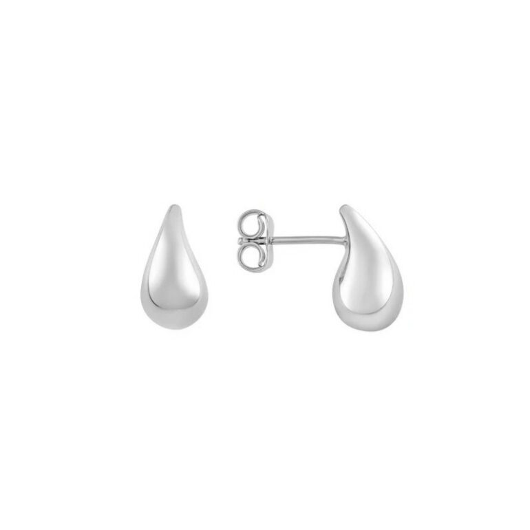 Sterling silver stud earrings - A Drop