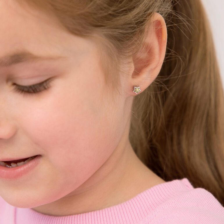 Sterling silver earrings for kids – stars