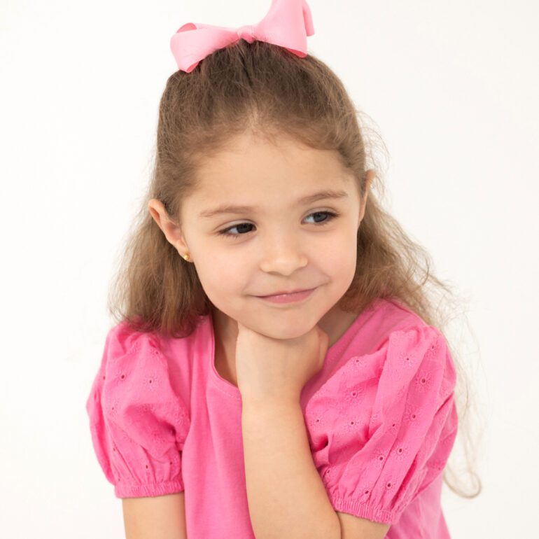 Vaikiški geltono aukso užsukami auskarai