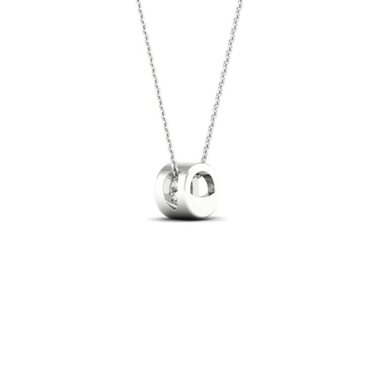 White gold necklace with diamond