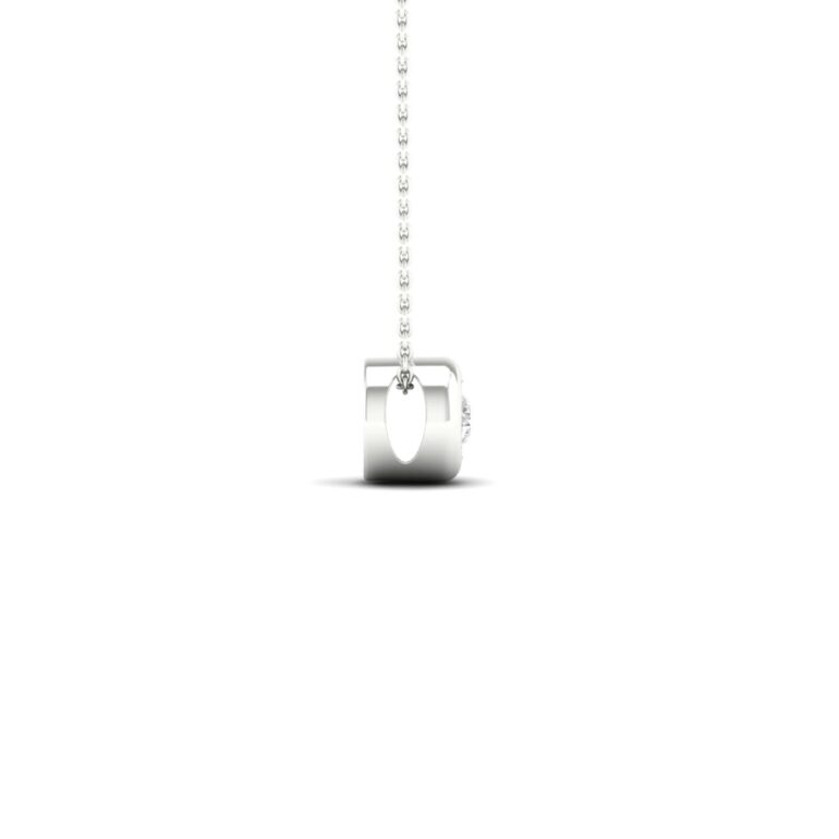 White gold necklace with diamond
