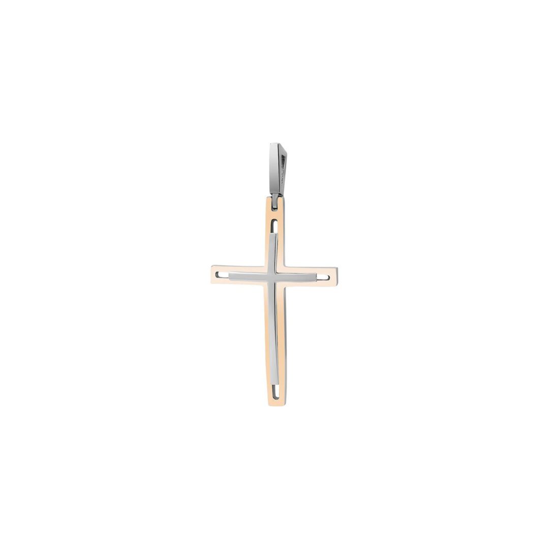 Gold plated sterling silver cross pendant