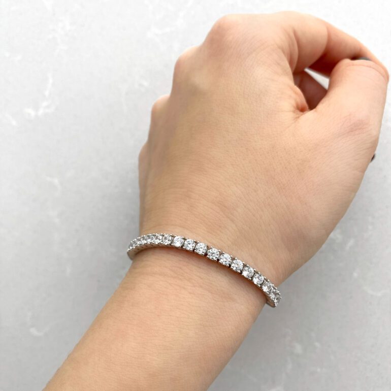 Sterling silver Tennis bracelet with cubic zirconia