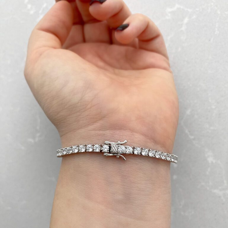 Sterling silver Tennis bracelet with cubic zirconia