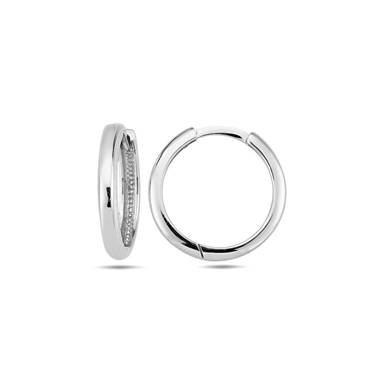 White gold hoop earrings