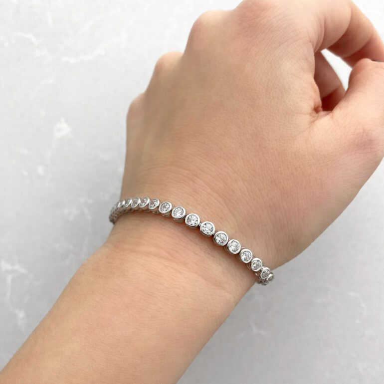 Sterling silver Tennis bracelet with cubic zirconia
