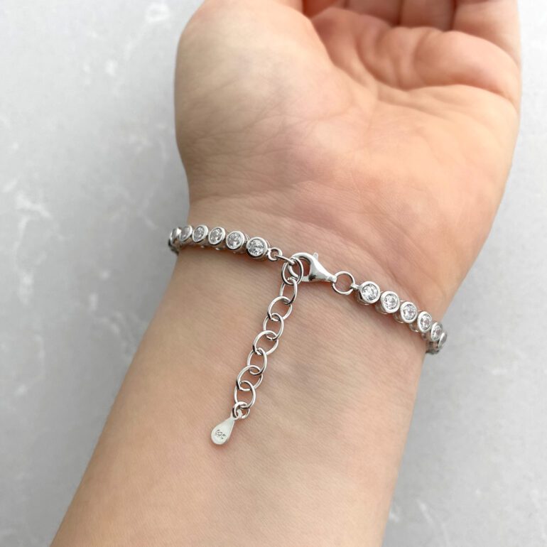Sterling silver Tennis bracelet with cubic zirconia