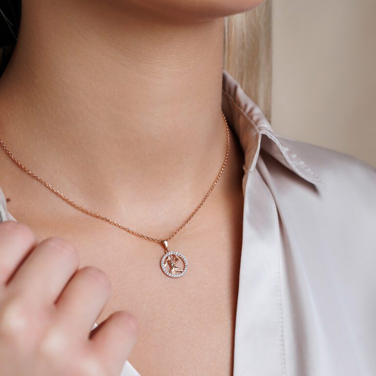 Auksinis Pakabukas - Zodiako Ženklas Mergelė