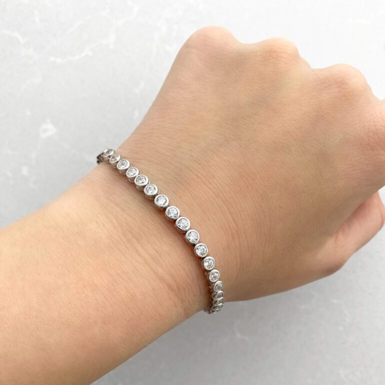Sterling silver Tennis bracelet with cubic zirconia