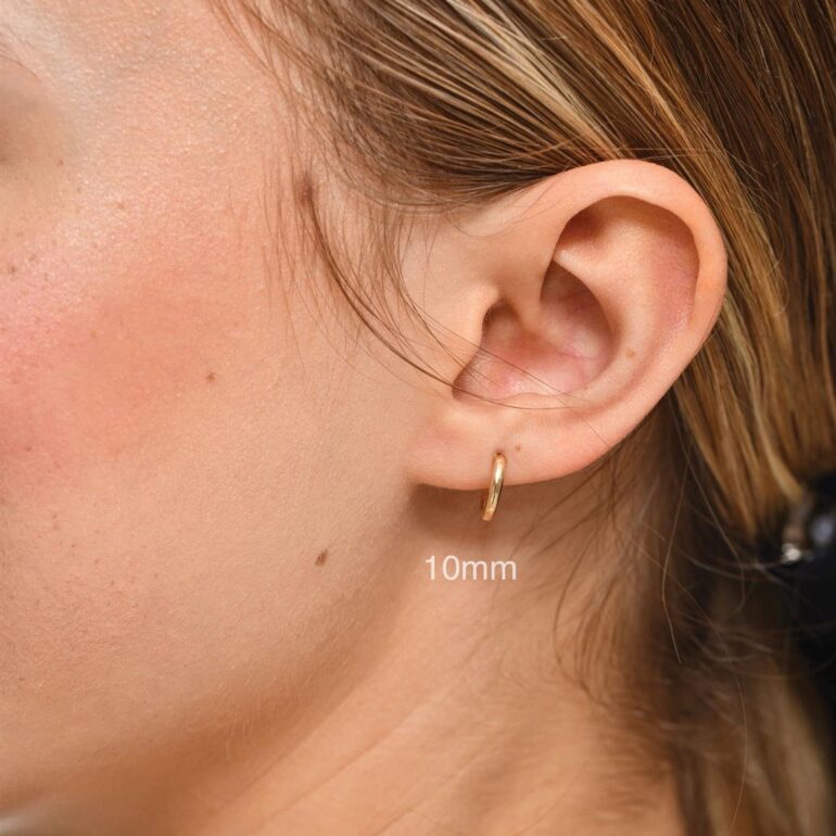 White Gold Hoop Earrings