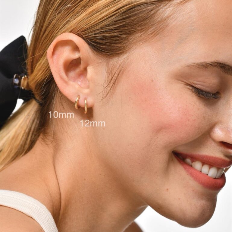 White Gold Hoop Earrings
