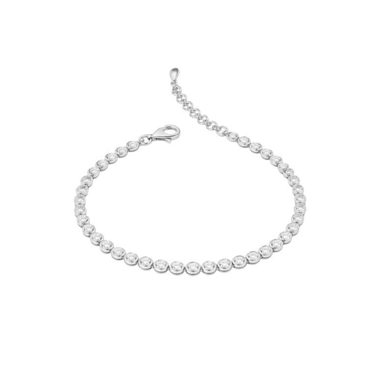 Sterling Silver Bracelet With Cubic Zirconia