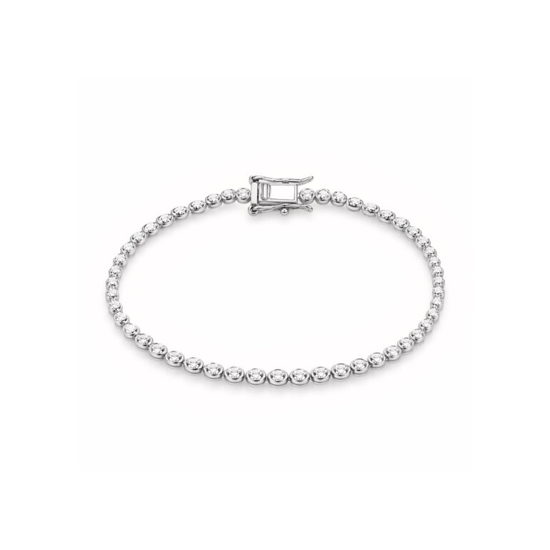 Sterling Silver Bracelet With Cubic Zirconia