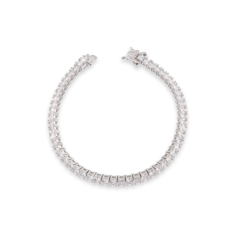 Sterling Silver Bracelet With Cubic Zirconia
