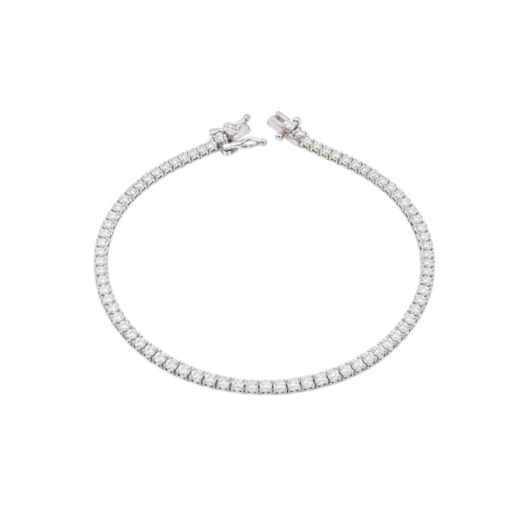 Sterling Silver Bracelet With Cubic Zirconia