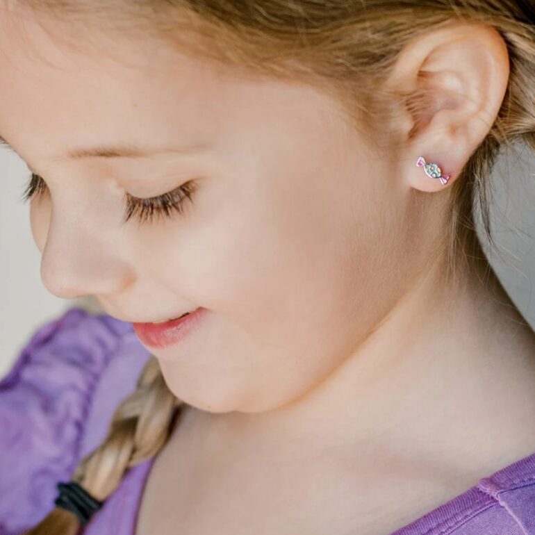 Sterling Silver Kids Earrings - Candy