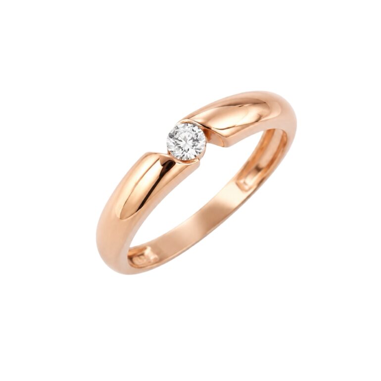 Rose Gold Ring With Cubic Zirconia
