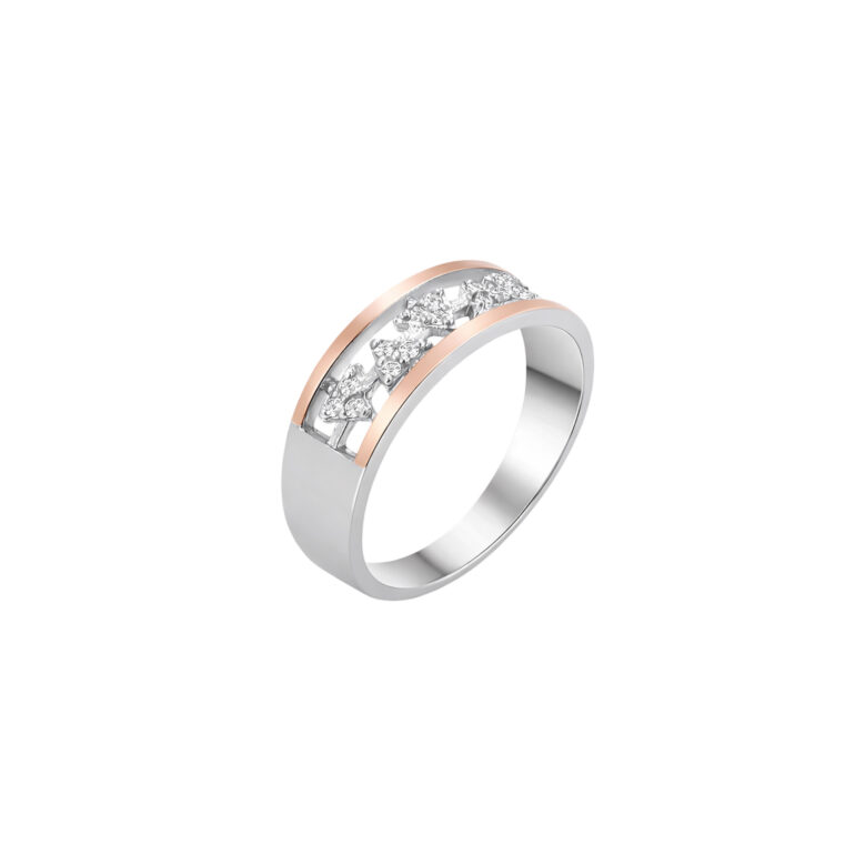 Gold Plated Sterling Silver Ring With Cubic Zirconia