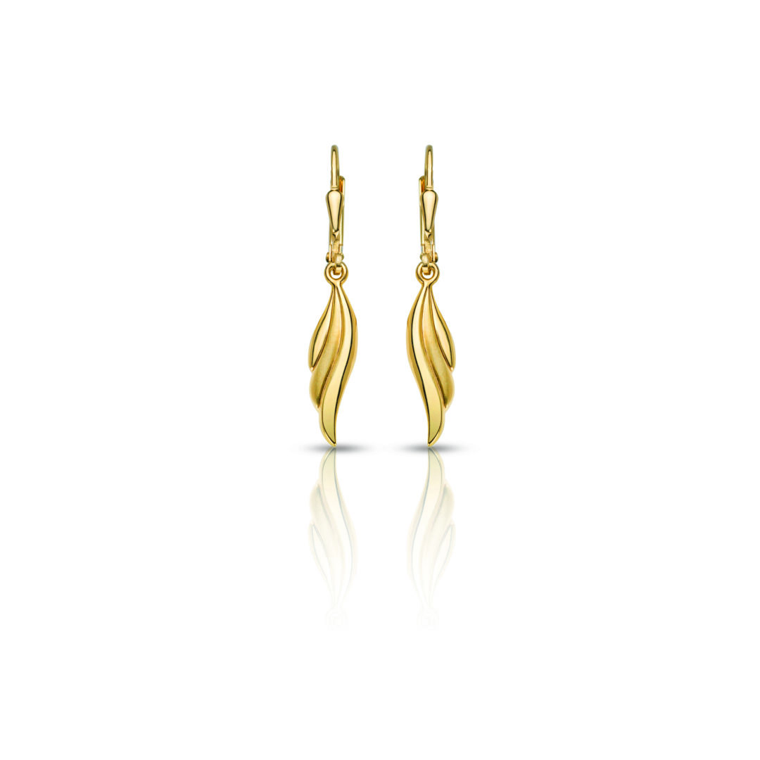 Yellow gold earrings