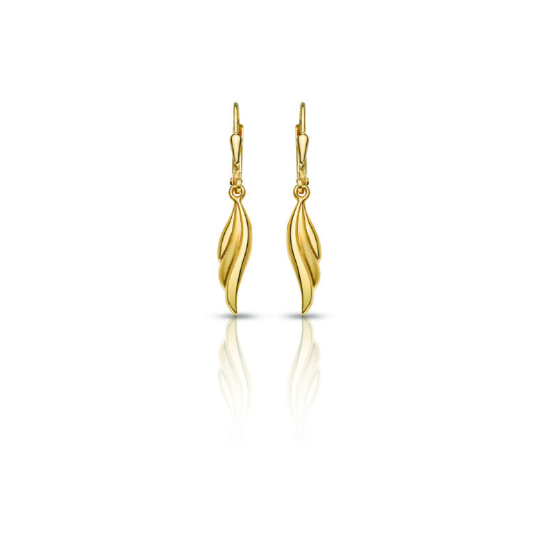 Yellow gold earrings