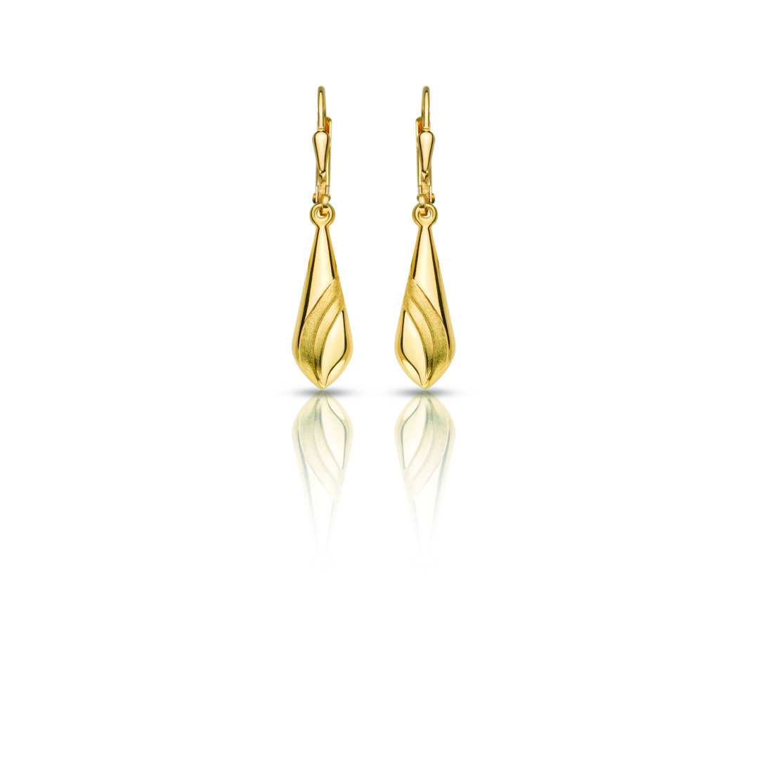 Yellow gold earrings