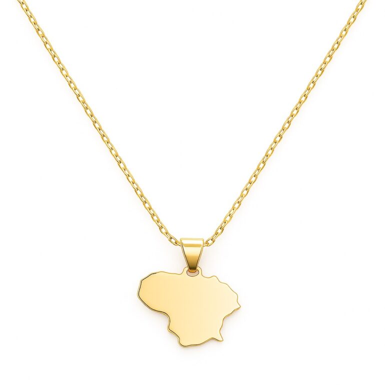 Gold Plated Sterling Silver Necklace - Lithuania