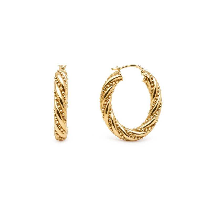 Yellow gold earrings