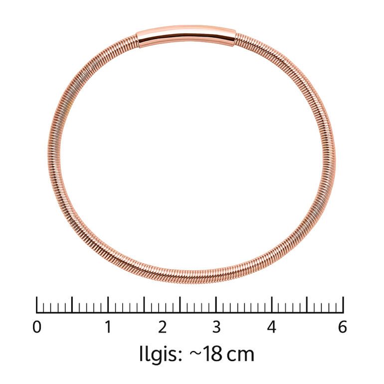 Stretchable rose gold bracelet