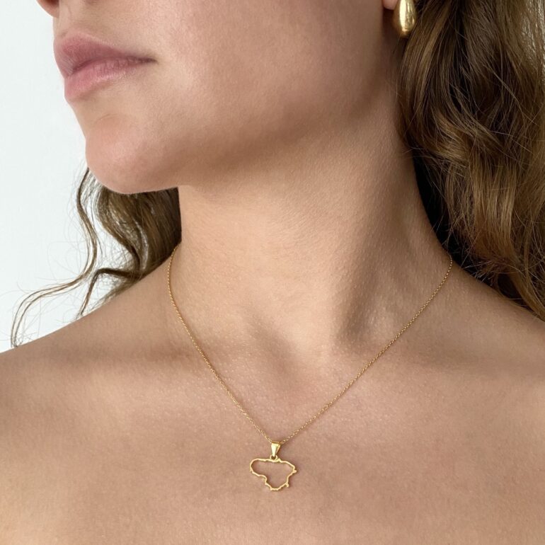 Gold plates sterling silver necklace - Lithuania