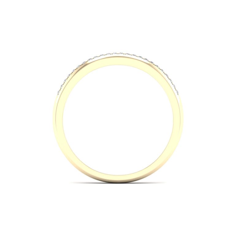 Geltono aukso žiedas su deimantais