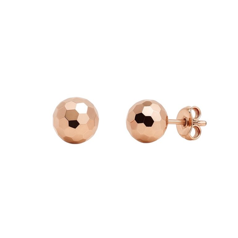 Rose gold stud earrings