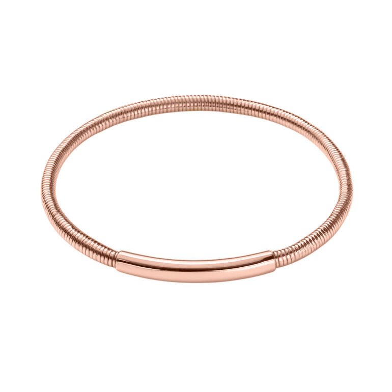 Stretchable rose gold bracelet