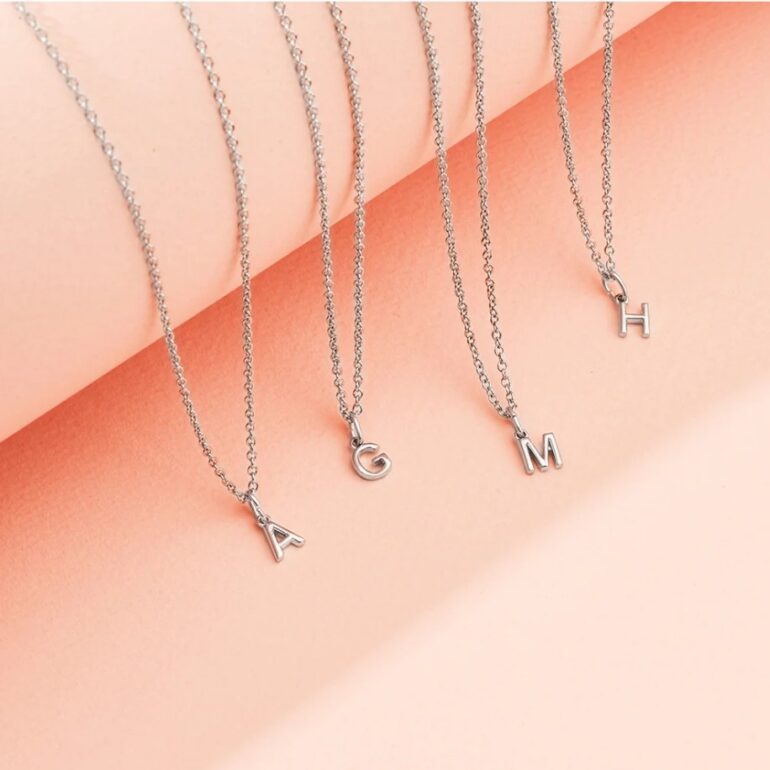 Sterling Silver Necklace – Initial I