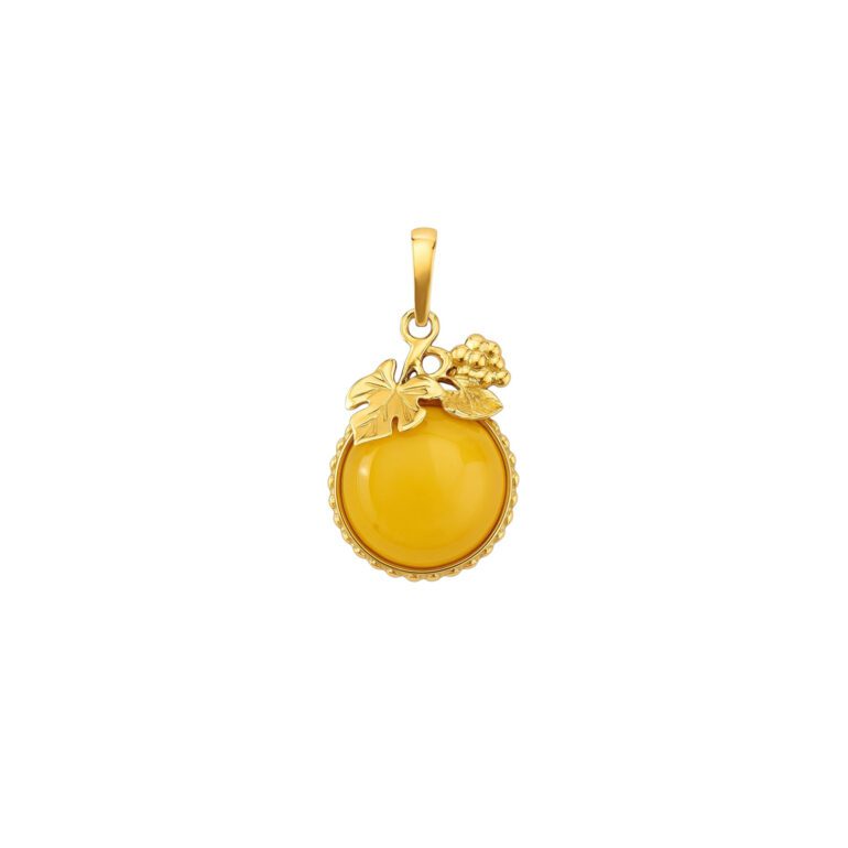 Gold Plated Sterling Silver Earrings With Amber