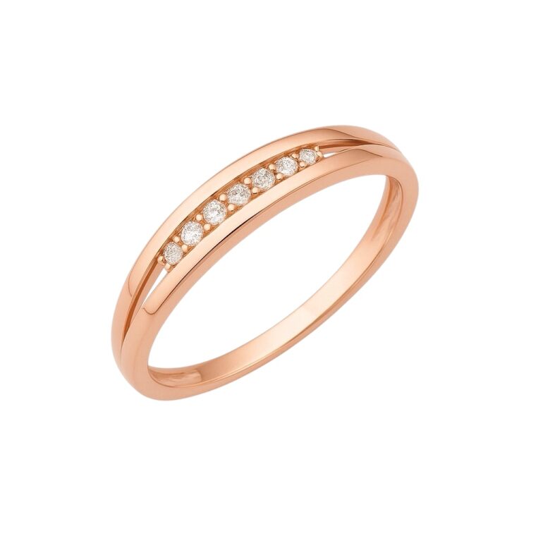 Rose Gold Ring With Cubic Zirconia